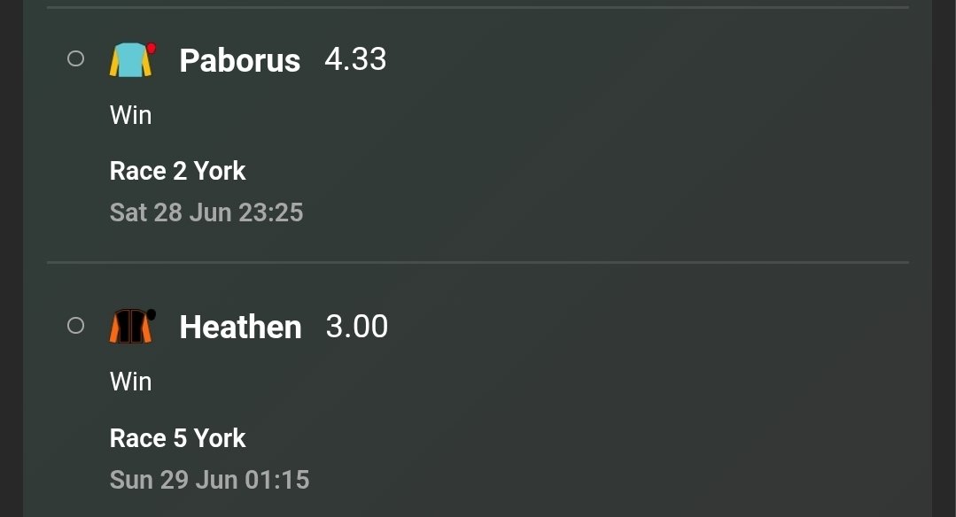 Got 2 winners at Sha Tin..
So putting what $$ got back on this double at York UK