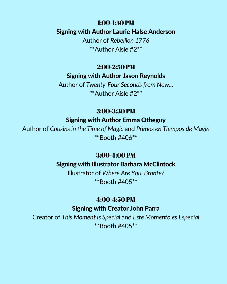 It’s day two of #ALAAC25 and we couldn’t be more excited! Make sure to check out these amazing signings.