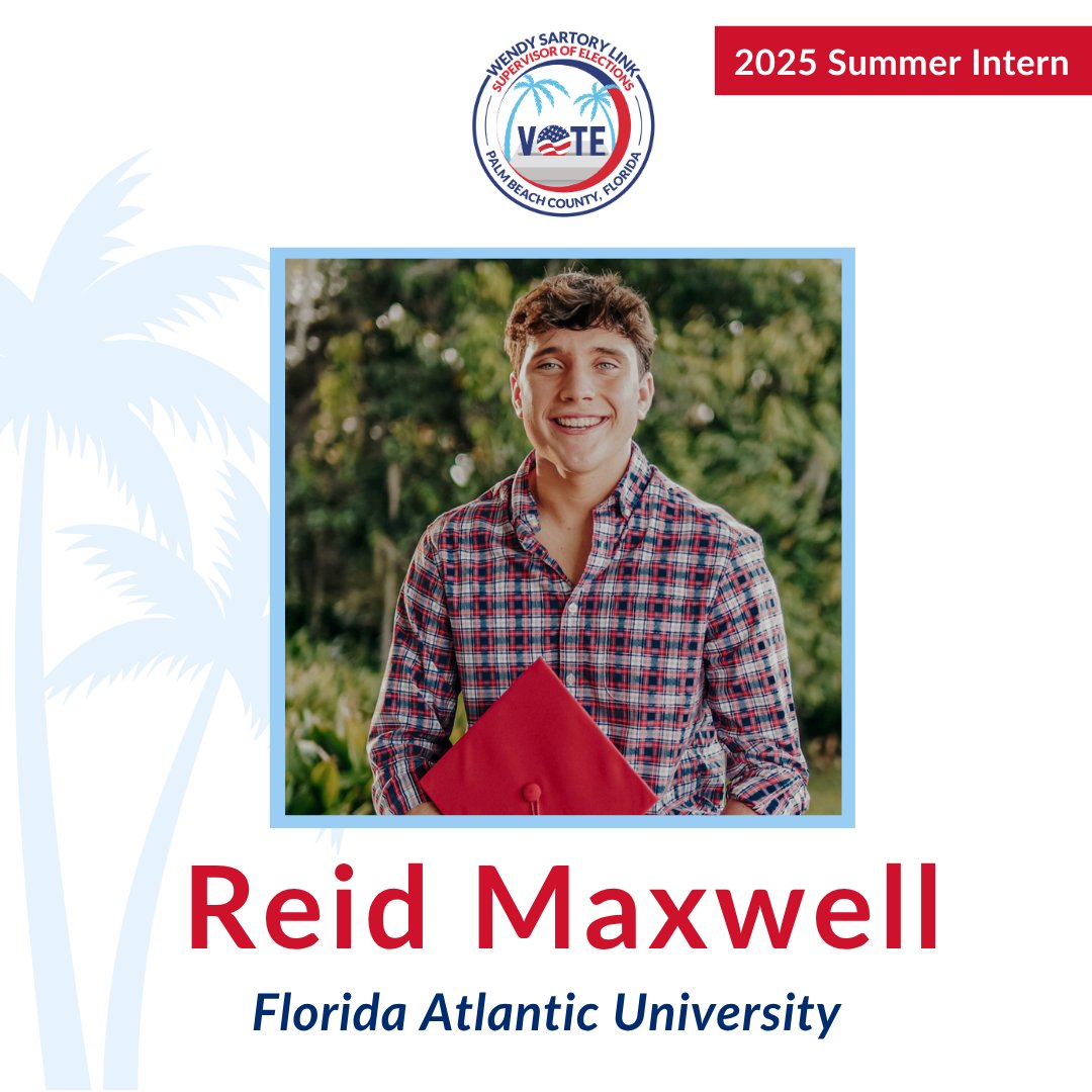 ✨As we wrap up our intern spotlight, we are proud to introduce the final group of incredible students joining us at the Palm Beach County Supervisor of Elections office! #InternSpotlight #VotePalmBeach