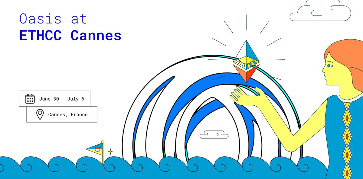 OasisProtocol's tweet photo. Oasis is heading to the French Riviera for ETHCC Cannes!

From meetups to keynotes to TEE parties on the beach - here’s where to find the team during a full week of privacy-first action 👇 https://t.co/nQZkx2vCQ0