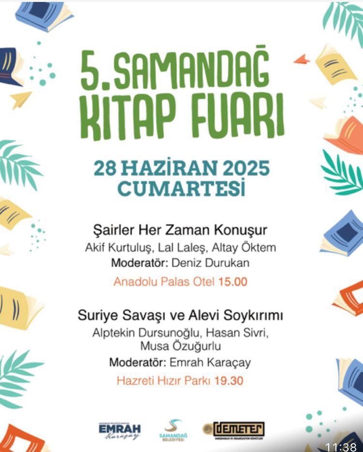 samandagfuar's tweet photo. 📚5. Samandağ Kitap Fuarı bugün de dopdolu!

Standlarımıza ve etkinliklerimize uğramayı unutmayın⬇️ https://t.co/LB4Tzvn27S