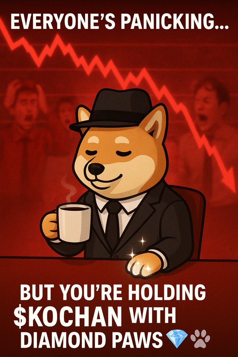 theaspirantweb3's tweet photo. Panic? Never heard of that.
While the market cries, the guilty pup holds strong 💎🐾
$KOCHAN isn’t just cute, he’s built different.
#KOCHAN #Solana #MemeCoin #ShillToWin #GuiltyButRich
@KochanDogCoin https://t.co/0pcauKc1z1