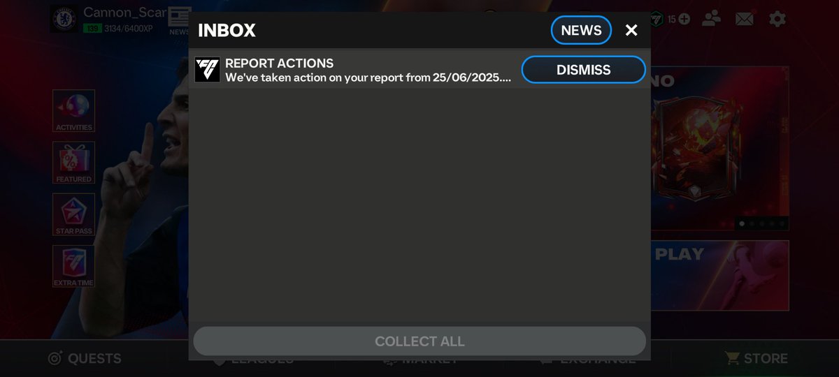Some #hacker must have been #banned 🤣
Please, do the same! 😏
#fcmobile 
<a href="/GigaXGame/">GIGA GAME</a> <a href="/Jacobek08/">JACOBinho®</a> <a href="/purefootball_x/">Pure Football</a>