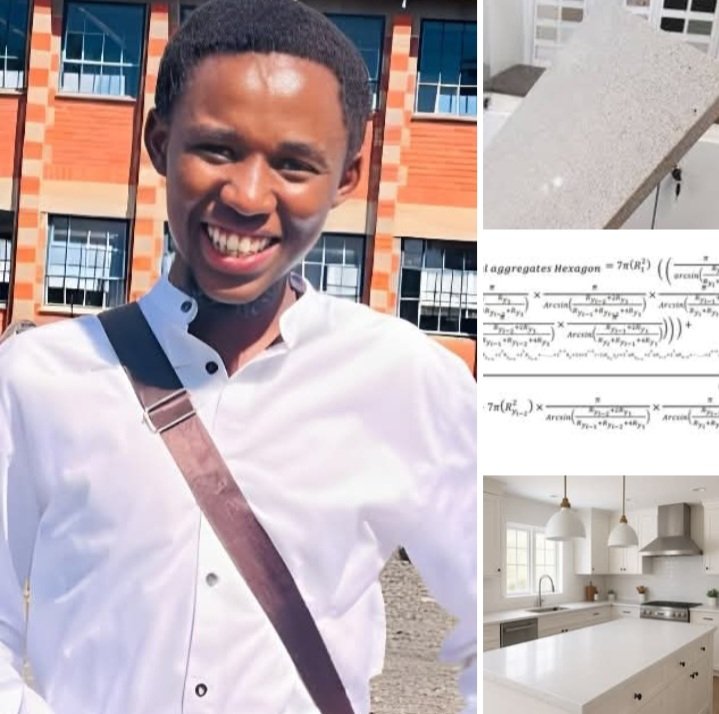 National University of Lesotho (NUL) student Ketumile Kutumela is using maths to design world-class kitchen countertops—from Lesotho’s own sandstones!  He built 50+ equations to mix two local rocks (Leseru &amp; Lekokoaneng) into quartz surfaces.