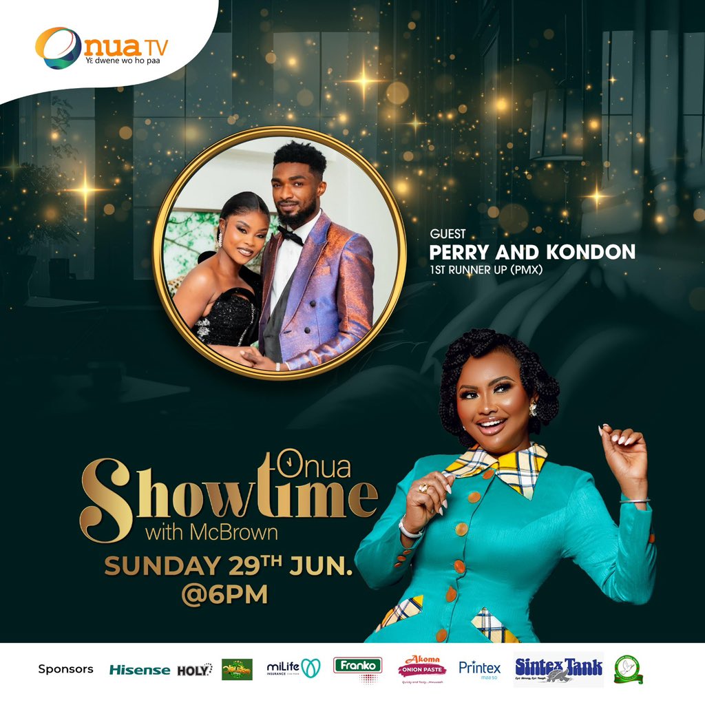 It’s a showtime and showdown event on Onua Tv with our able King and Queen.🧚‍♀️🩵

Don’t miss out

KONDON THE CLASSY QUEEN 
SATURDAY VIBE WITH KONDON 
#Kondon
#KondonEllen 
#Perdon
#PerfectMatchXta