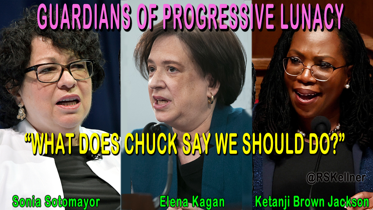 RSKellner's tweet photo. Three #SupremeCourt justices are absolutely bound to the #DemocraticParty’s corrupt & ruinous policies. Before #SoniaSotomayor, #ElenaKagan, and #KetanjiBrownJackson rose to the bench, whenever we heard the term, “three #nonsensical people,” we would think of the #ThreeStooges. https://t.co/ucp9ZLLsZA