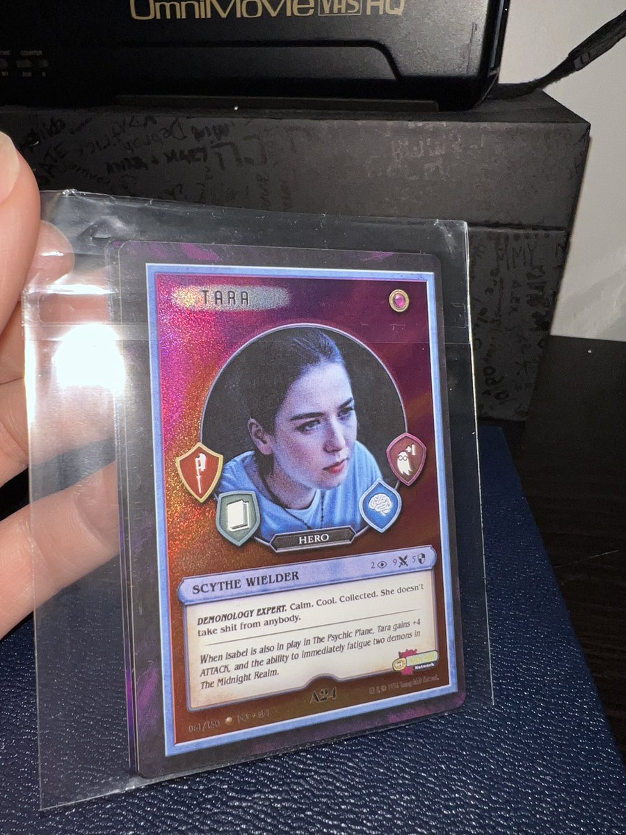 We did it. We secured a Holo Tara card from I Saw The Tv Glow VHS