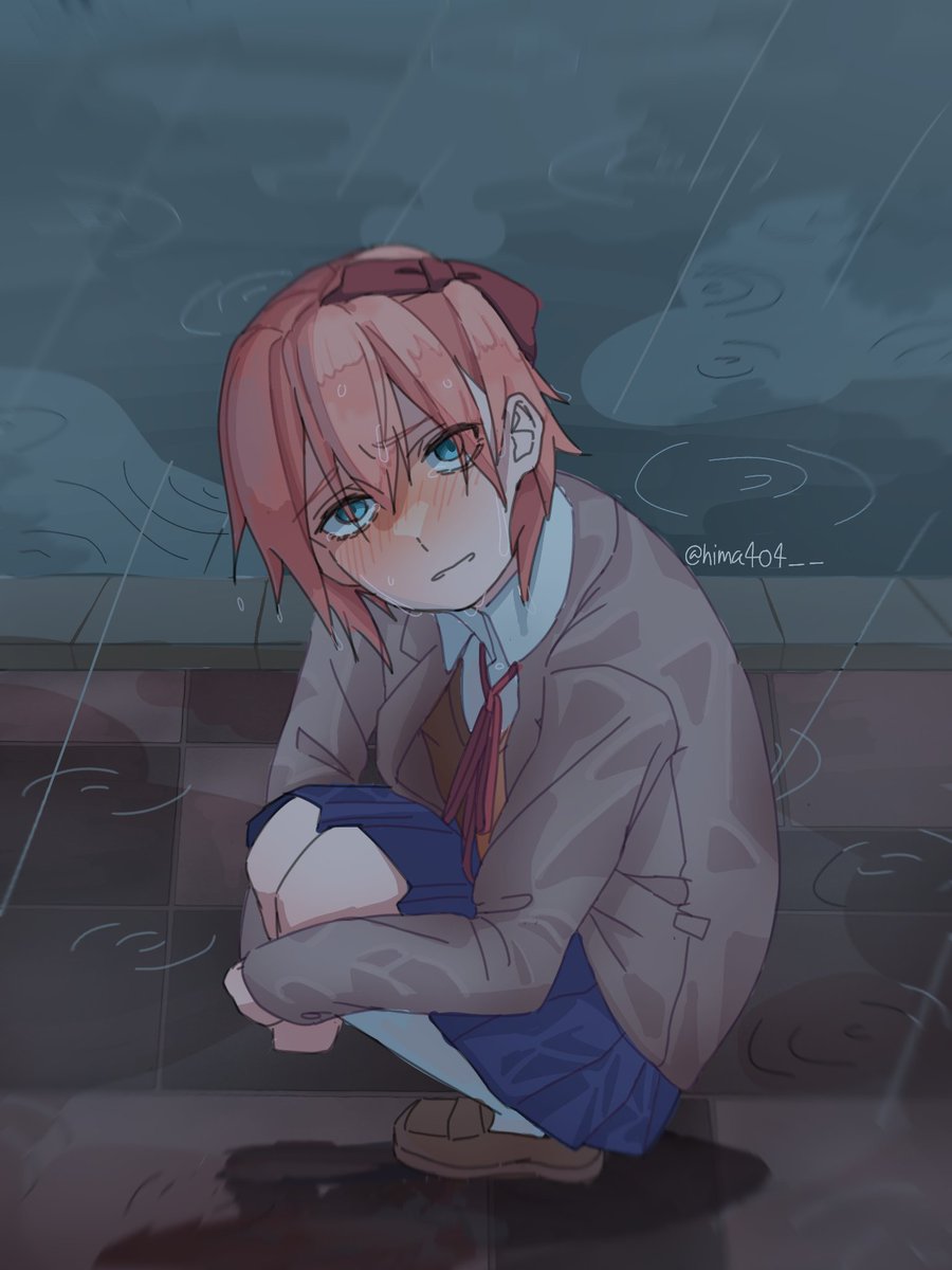 hima404__'s tweet image. There is no rain that won&apos;t stop.
#ddlcfanart