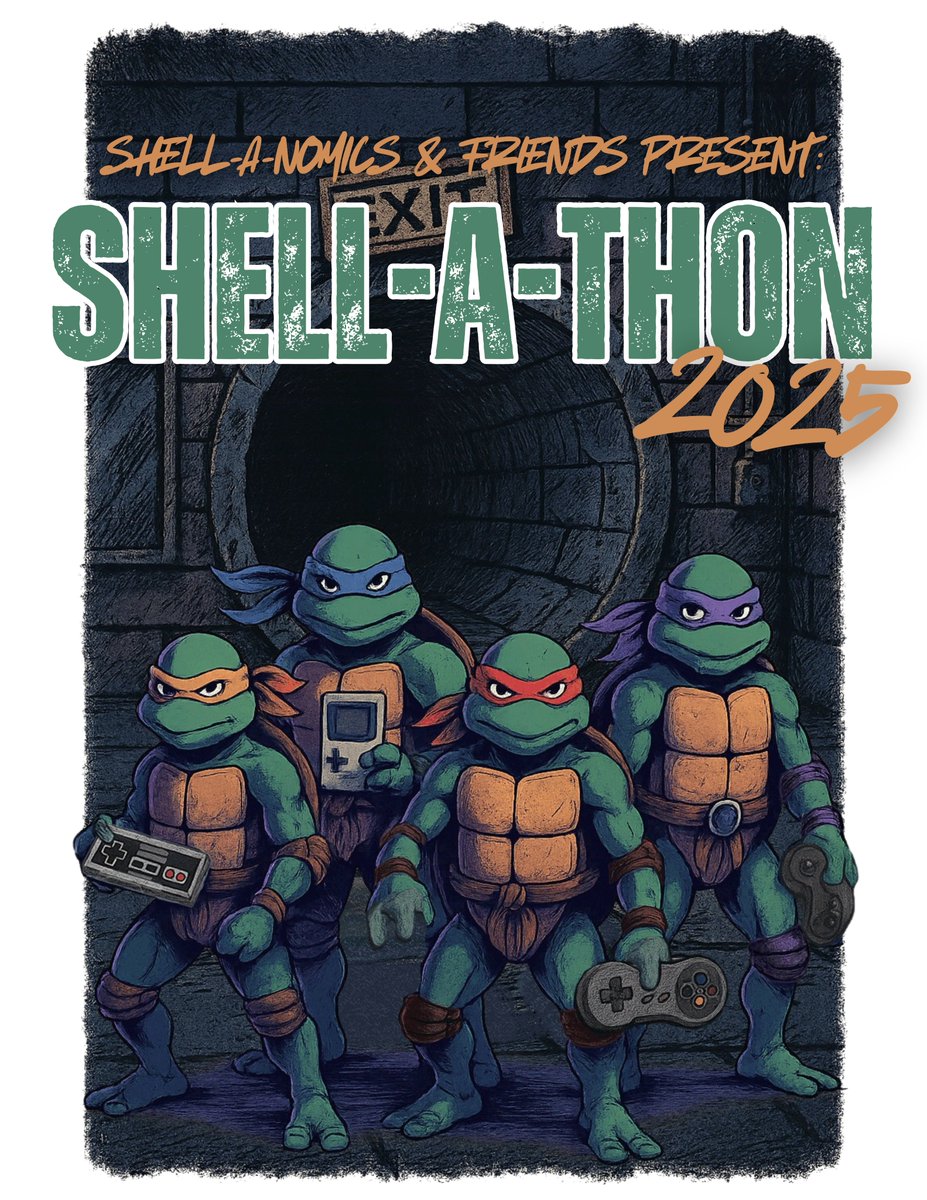 Shellathon 3 Starts In 4 Hours! See you all for the Ninja Turtles live streaming marathon of 2025!

twitch.tv/shellanomics
