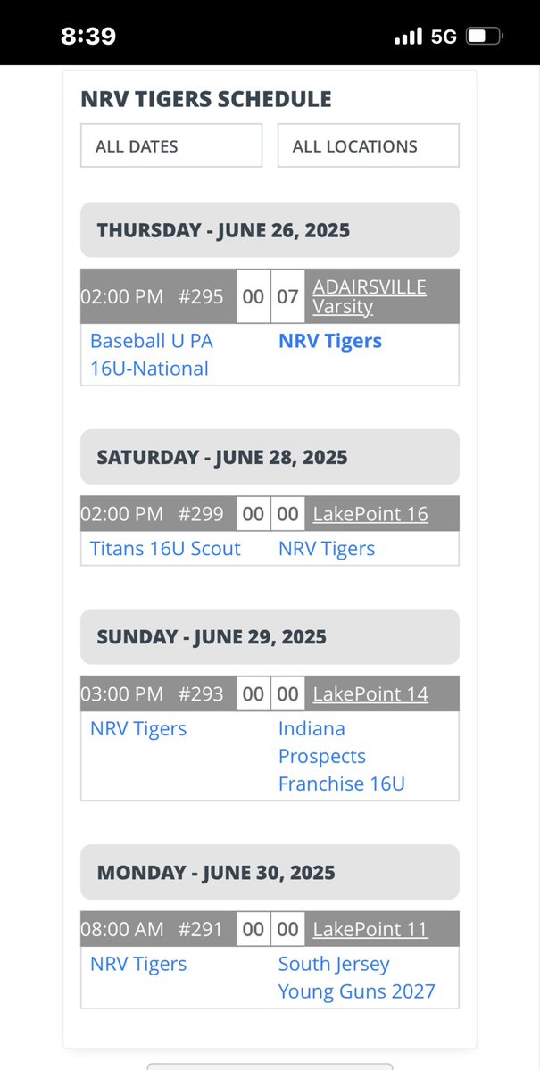 Denny Self (@denny_demonball) on Twitter photo Updated schedule for NRV Tigers 16U at the National Championship in Georgia!! A lot of talent on this team. Need to get 👀’s on these kids.
<a href="/nrv_tigers/">NRV Tigers</a> Updated schedule for NRV Tigers 16U at the National Championship in Georgia!! A lot of talent on this team. Need to get 👀’s on these kids.
<a href="/nrv_tigers/">NRV Tigers</a>