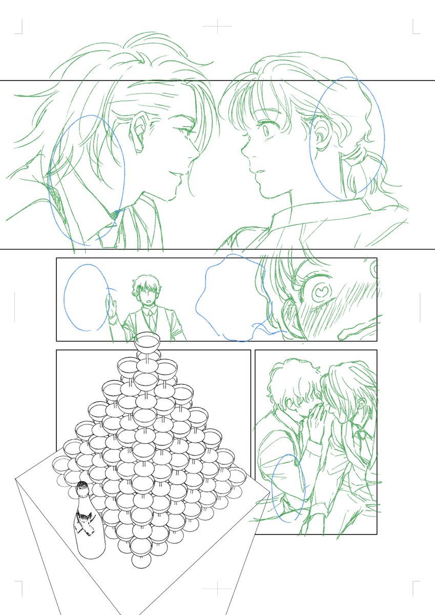 #シャンパンタワーの向こう側

フォルダ整理してたら、第1話のゆきちゃんの下描きが出てきたので投下してみる② 