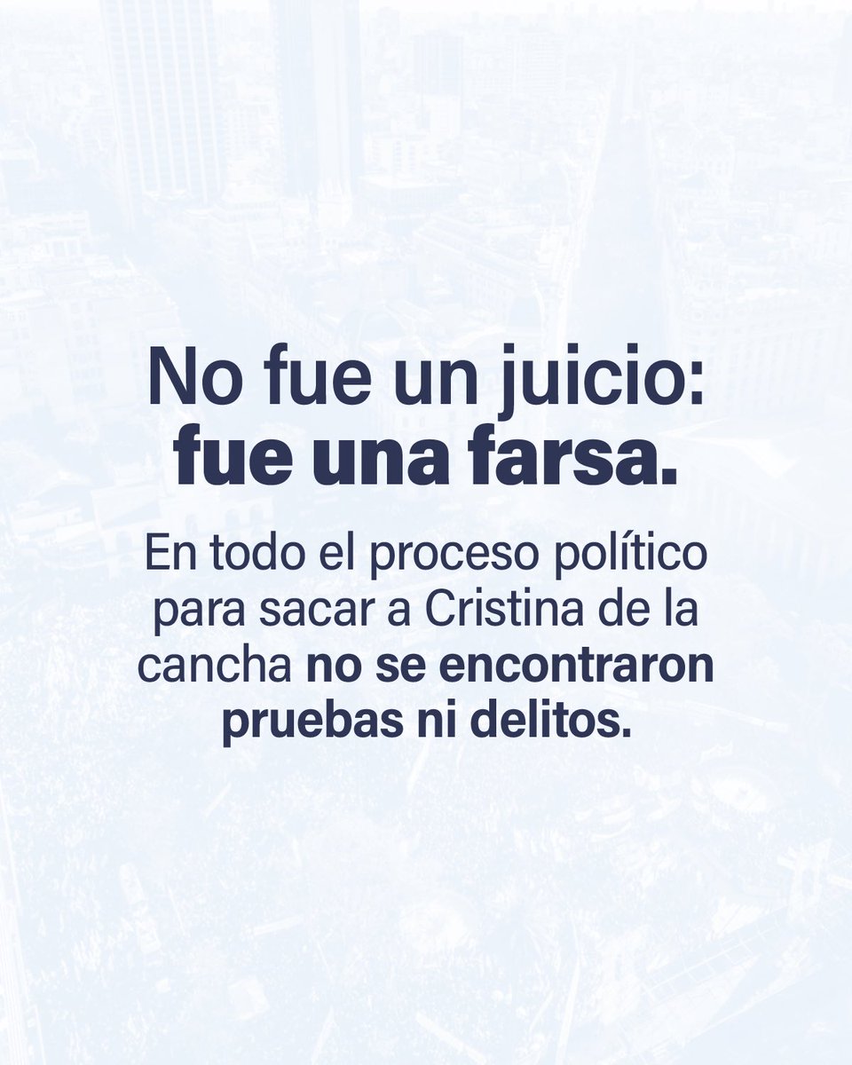 argconcristina's tweet photo. No fue un juicio, fue una farsa. https://t.co/gJaqPtC6Fj