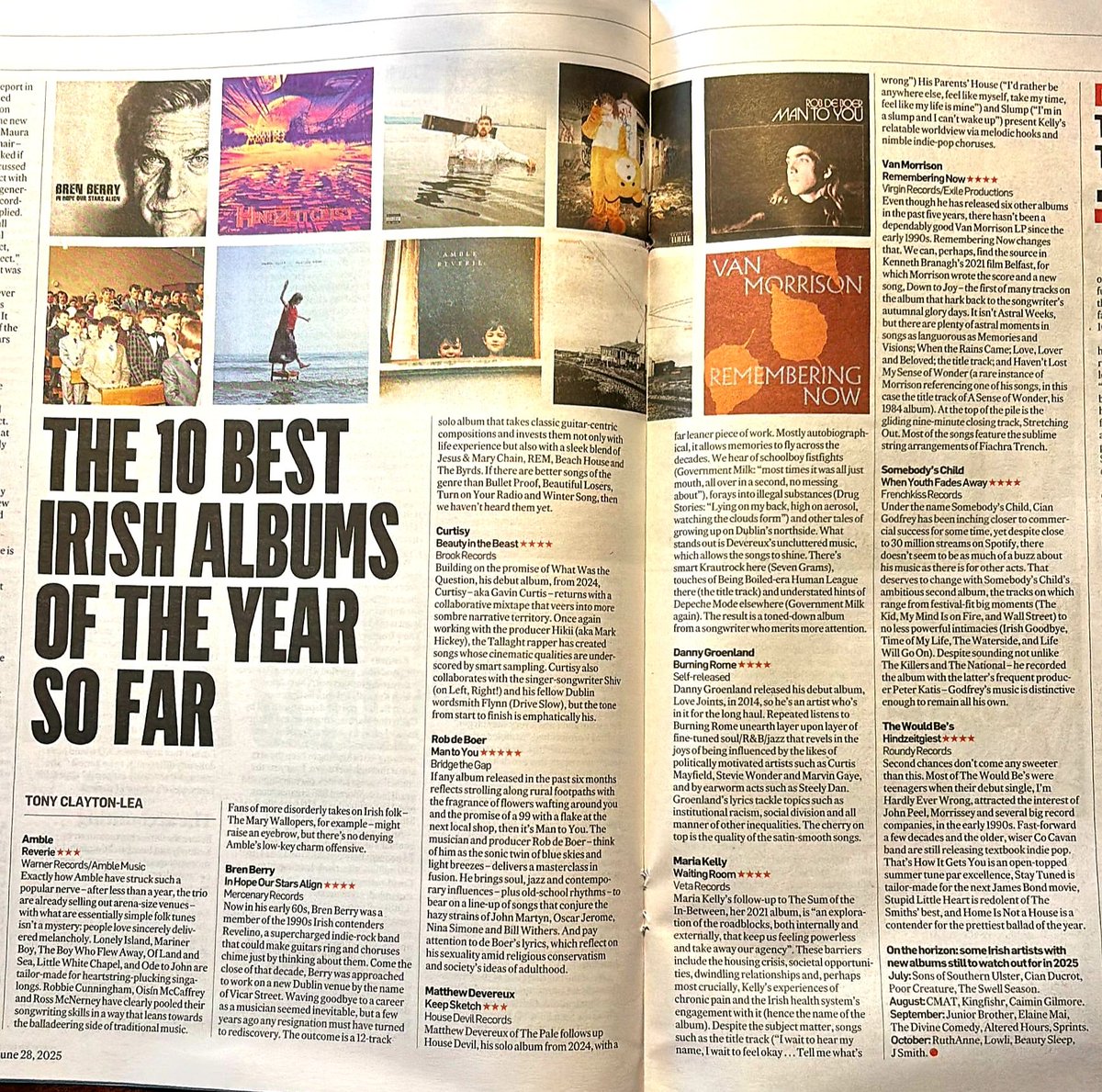 The Would Be's (@thewouldbes) on Twitter photo We are thrilled to be included in <a href="/TonyClaytonLea/">Tony Clayton-Lea</a> <a href="/IrishTimes/">The Irish Times</a> 10 best Irish albums of the year so far, and among some fine company 💚 We are thrilled to be included in <a href="/TonyClaytonLea/">Tony Clayton-Lea</a> <a href="/IrishTimes/">The Irish Times</a> 10 best Irish albums of the year so far, and among some fine company 💚