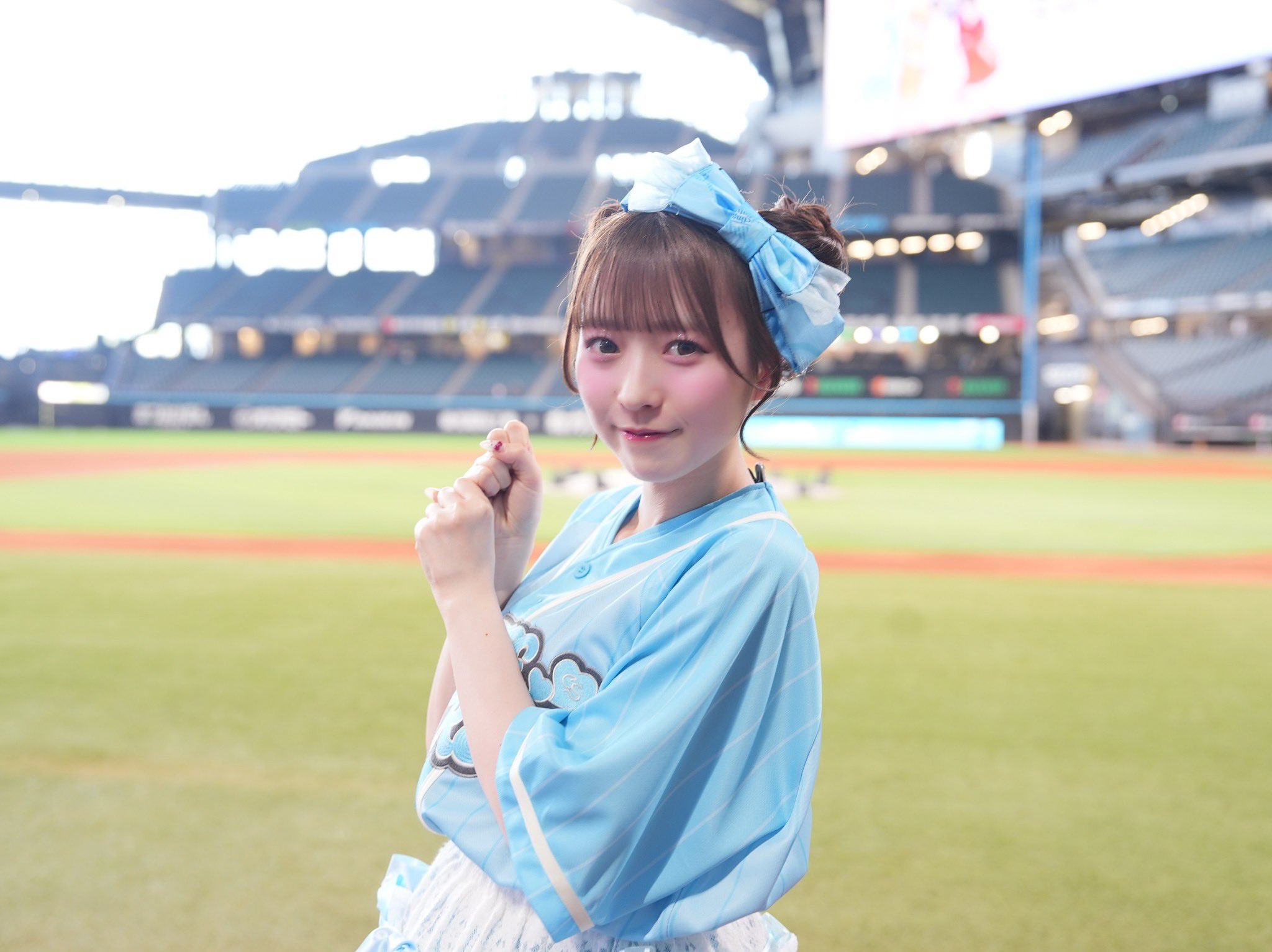 きゅーすと 梅田みゆ ユニフォーム 梅田みゆ in エスコン⚾️】 1番 レフト