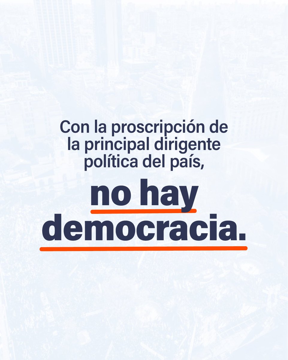 argconcristina's tweet photo. Luchar contra la proscripción es defender la democracia. https://t.co/OUdxeO2DON
