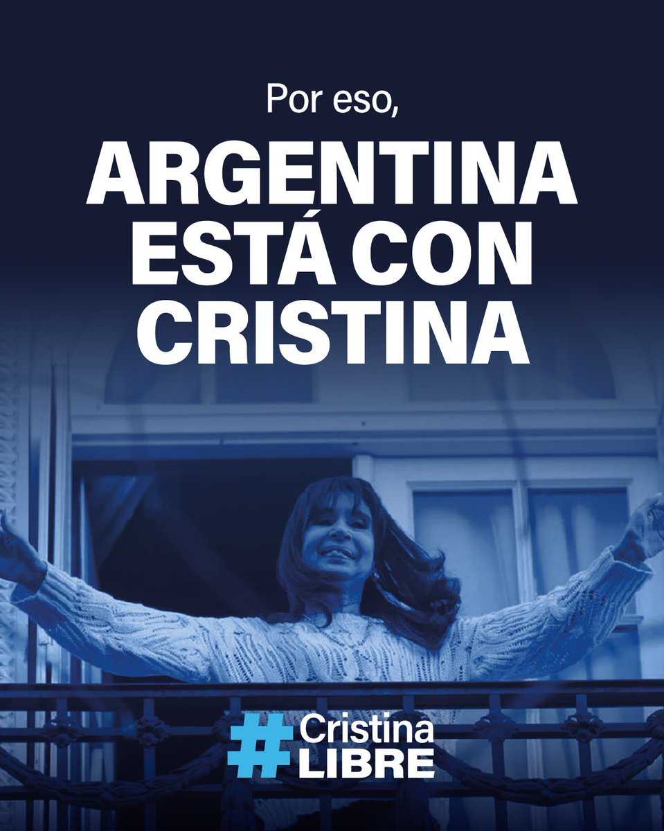argconcristina's tweet photo. #ArgentinaConCristina • #CristinaLibre https://t.co/NLeKnUrfLE