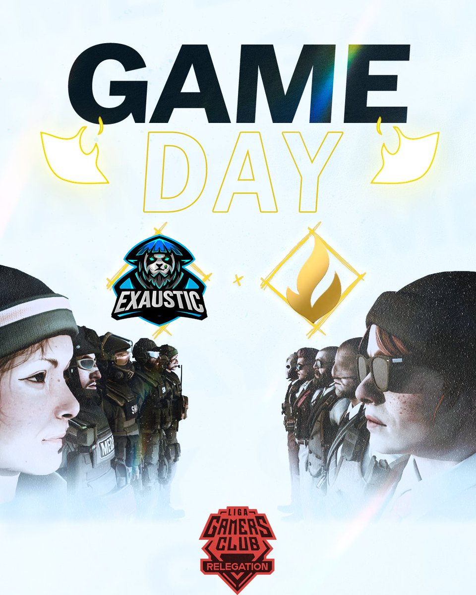 🔥DIA DE EXAUSTIC!🔥
Hoje às 16:00 nosso time estará em campo contra a equipe da <a href="/BURNggoficial/">BURN</a> no primeiro jogo do relegation da <a href="/GamersClubCS/">Gamers Club Counter-Strike</a> em busca de uma vaga para a série A!

Vamos juntos em busca do objetivo!

#GoEXAUSTIC 🐼