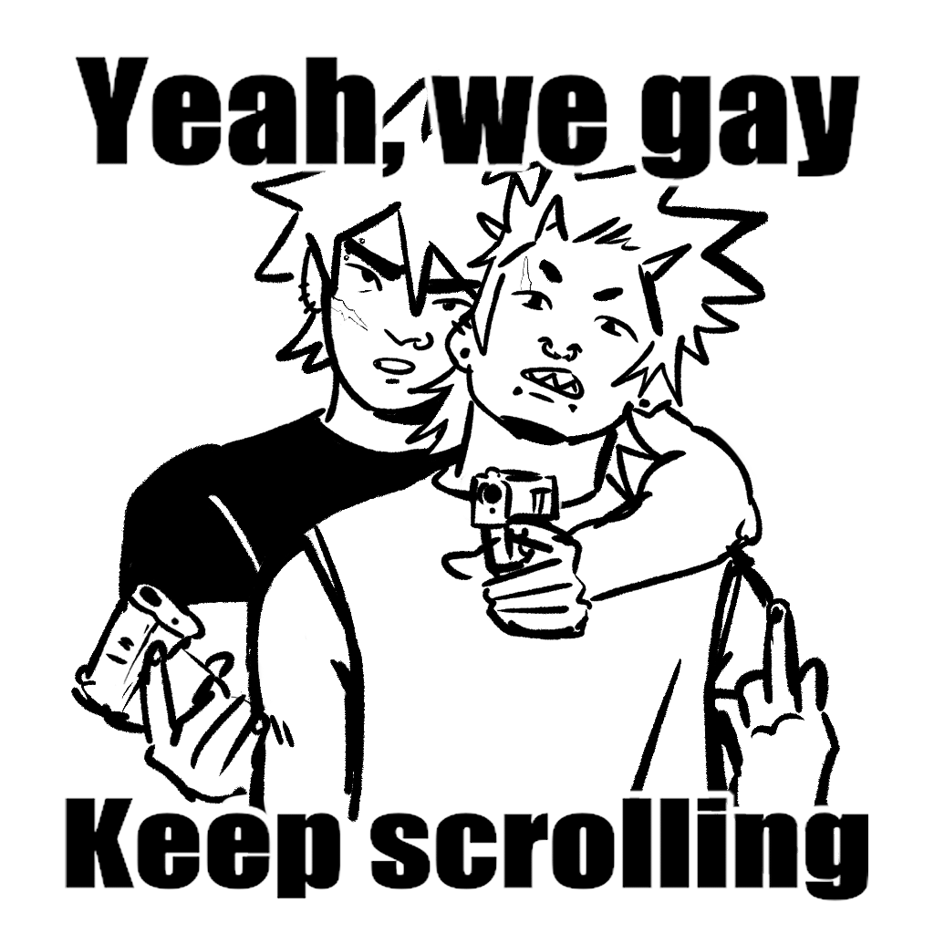 idk i think this would make a really funny sticker
#kiribaku #krbk #mha #bnha