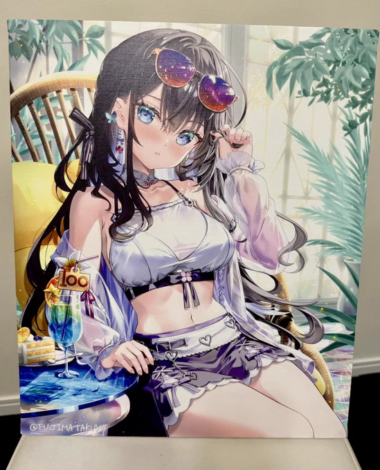 明日のサンクリで頒布予定のキャンバスアート 一足先に見本をいただきました きれいに仕上がりましたよ〜☆