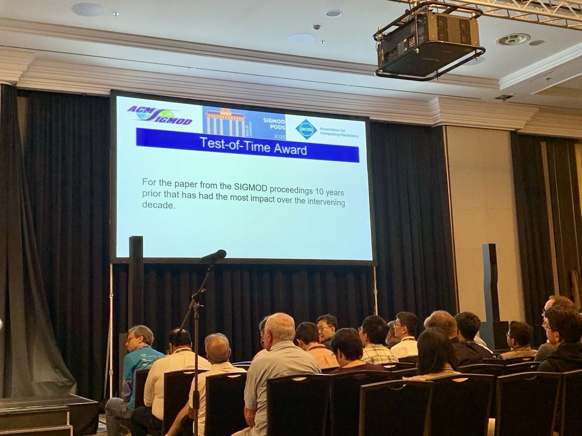 thedatumorg's tweet image. It’s been an amazing #SIGMOD2025 week in Berlin! I’m thrilled and honored to share that we’ve received the 🏆 2025 ACM SIGMOD Test-of-Time Award 🏆 for our paper "k-Shape: Efficient and Accurate Clustering of Time Series." #TimeSeries #Clustering #DataScience @SIGMODConf