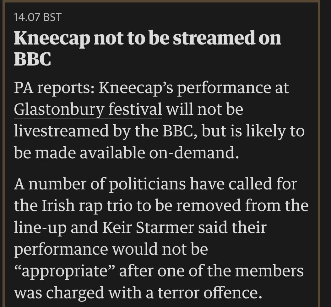 DBPatrick3's tweet image. F**kin @BBC cowards 😤 
#Glastonbury2025