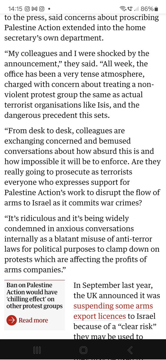 freefilton18's tweet image. "Home Office staff concerned about 'absurd' Palestine Action ban"
theguardian.com/politics/2025/…