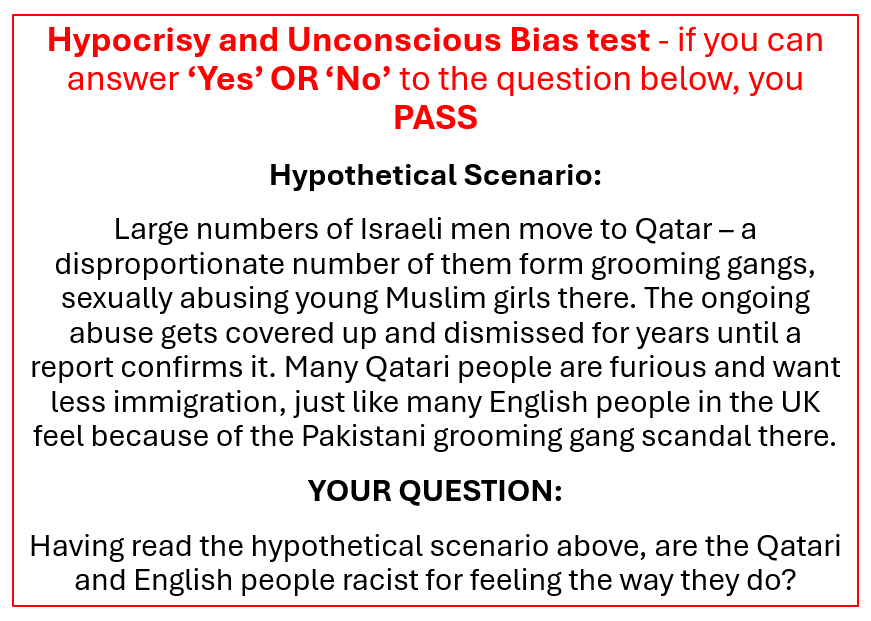 To all who call people on the right racist... Answer the question in the image. If you can't/won't or try wriggling out of it/block me, then we will all know why that is.