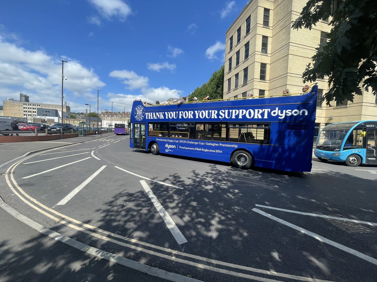 Anyone visiting Bath this summer and doing a city tour, you might get lucky and get a chance to ride the Treble winners Bus!