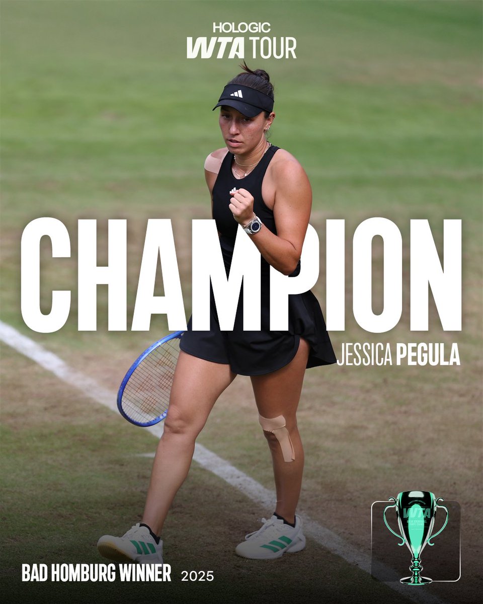 wta (@wta) on Twitter photo A JPEG MOMENT 😆
<a href="/JPegula/">Jessie Pegula</a> secures her second grass court title after defeating Swiatek in straight sets, 6-4, 7-5!
#BadHomburgOpen A JPEG MOMENT 😆
<a href="/JPegula/">Jessie Pegula</a> secures her second grass court title after defeating Swiatek in straight sets, 6-4, 7-5!
#BadHomburgOpen