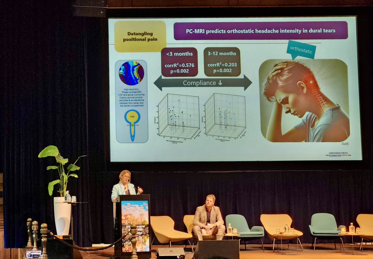 Dr. Katharina Wolf presenting a talk on "Persistent Headache After CSF Leak Resolution":