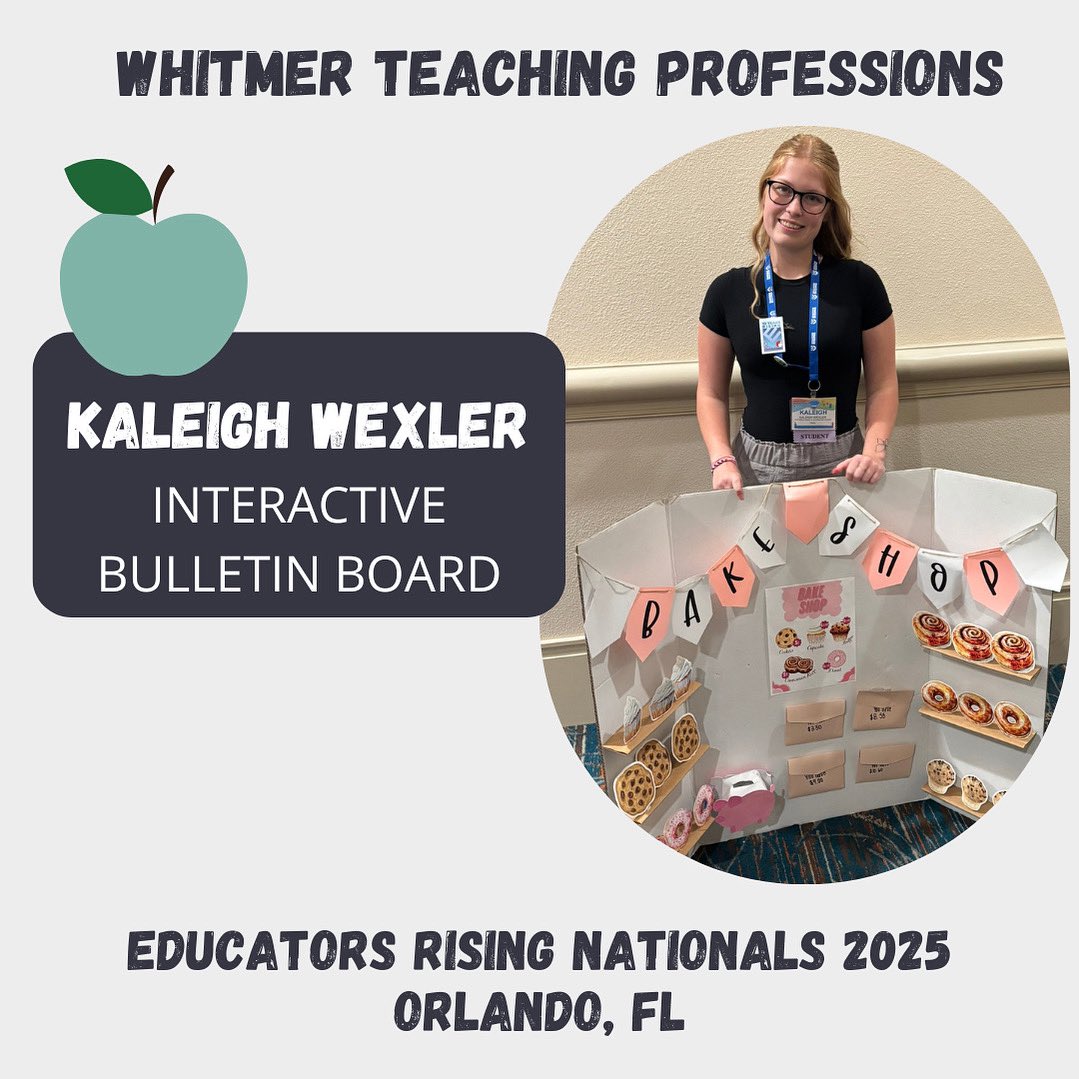 ⭐️Educators Rising National Competitions⭐️
KALEIGH WEXLER 
Interactive Bulletin Board - Elementary
#edrising25