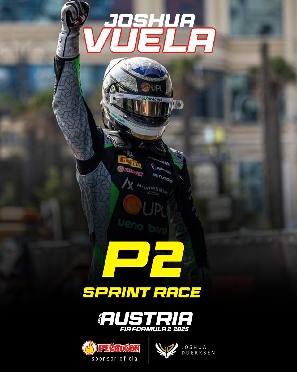 ¡Increíble actuación de Joshua en el Red Bull Ring de Spielberg! 🏎️🔥
El piloto mbareté logra el podio en la Sprint Race, conquistando el P2 y demostrando todo su talento. ¡Paraguay está orgulloso de vos, Joshua! 🇵🇾🏆
#JoshuaDuerksen #F2 #RedBullRing #SprintRace #PechugónSports