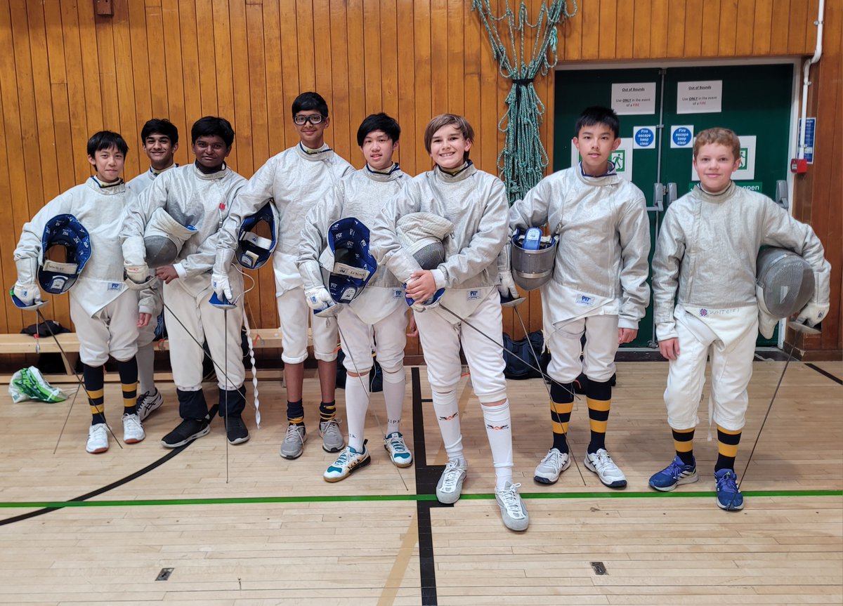 A very successful last fencing fixture of the school year today with our U13 Sabre A &amp; B teams in action against St Paul's and Latymer Upper Schools.  Many thanks to both schools for an excellent fixture.