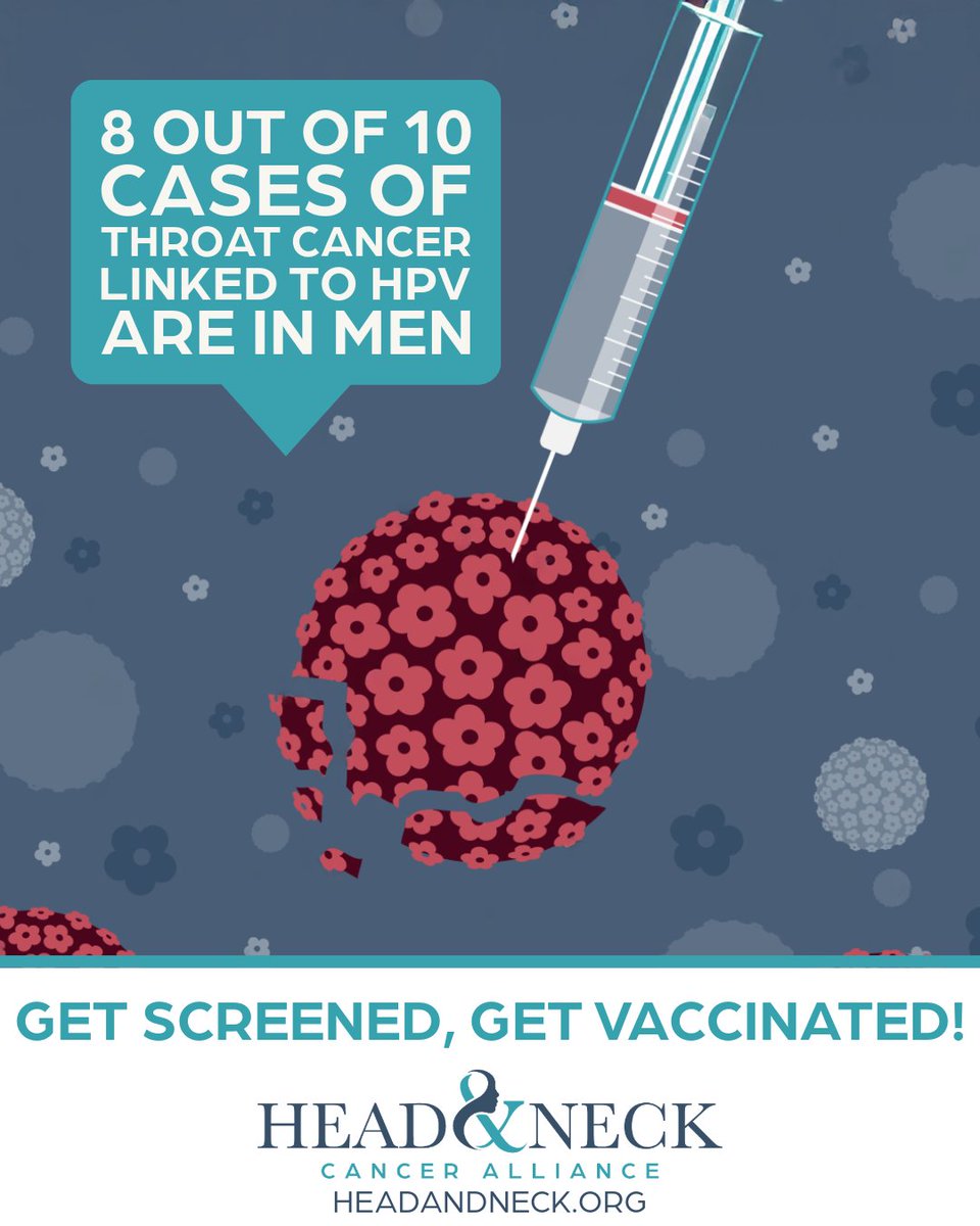 Did you know HPV can cause cancers of the throat, tongue, and tonsils—especially in men?
If you’re a male under 45 and haven’t been vaccinated, talk to your doctor. 
✅ Safe. ✅ Effective. ✅ Cancer-preventing.
🔗 Learn more: headandneck.org/hpv/
