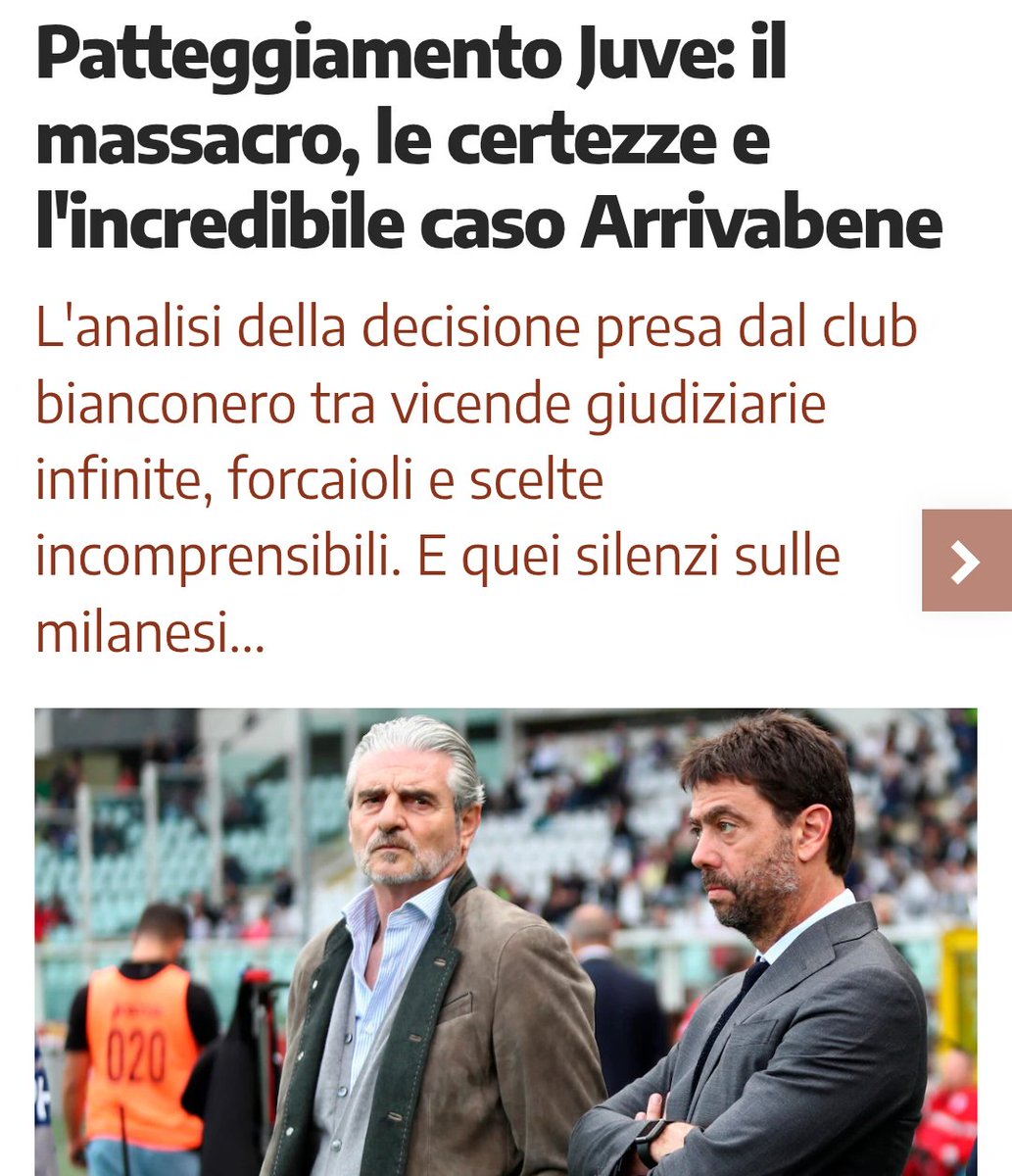 Alcune considerazioni sul patteggiamento Juve, considerate alcune ricostruzioni tragicomiche sentite qua e là
⬇️
tuttosport.com/news/calcio/20…