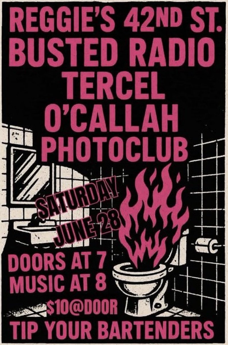 Tercel perform live in concert tonight (Jun 28) at Reggie’s 42nd Street Tavern in Wilmington NC, along with Busted Radio, O’Callah, and Photoclub 🔥