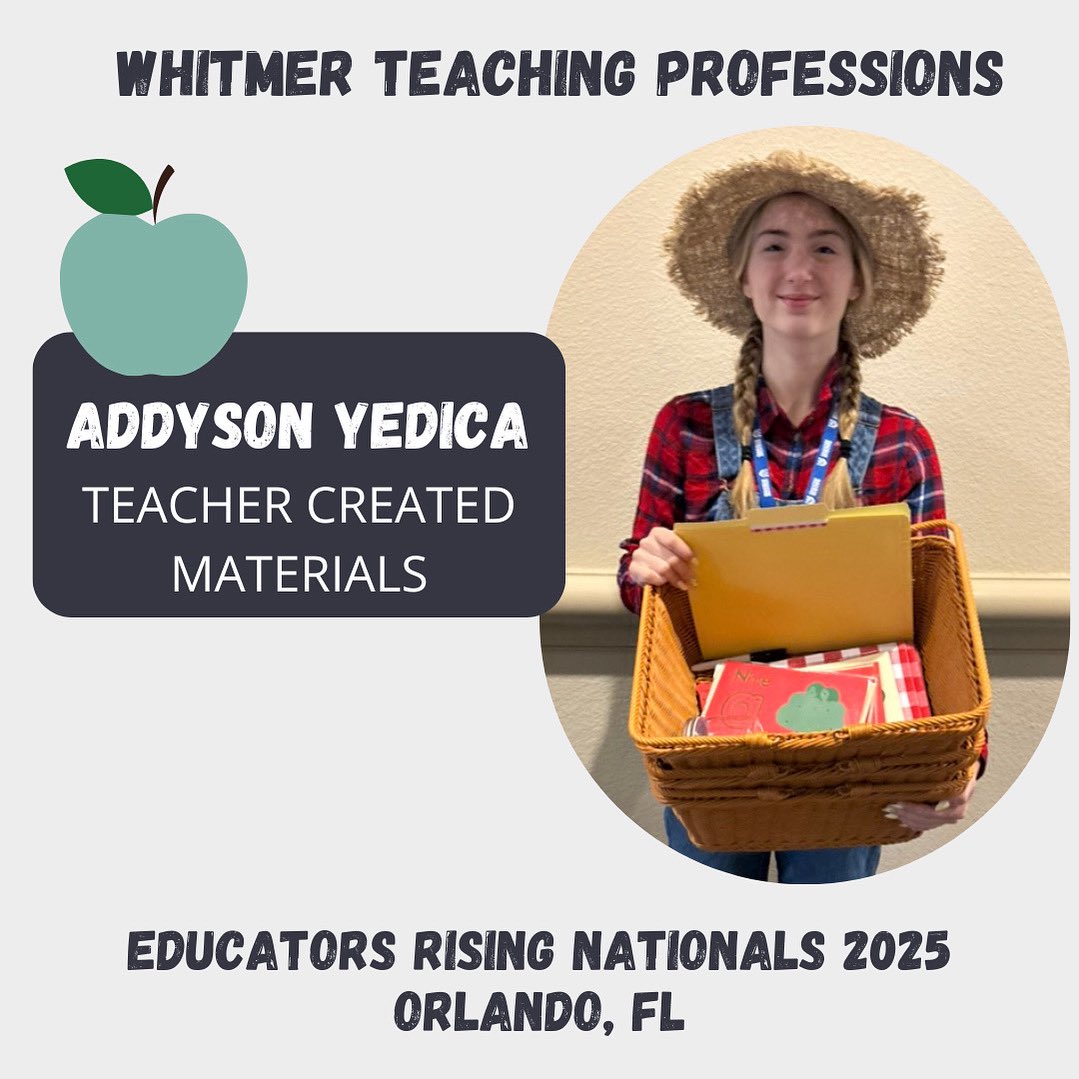 ⭐️Educators Rising National Competitions⭐️
ADDYSON YEDICA 
Teacher Created Materials
#edrising25