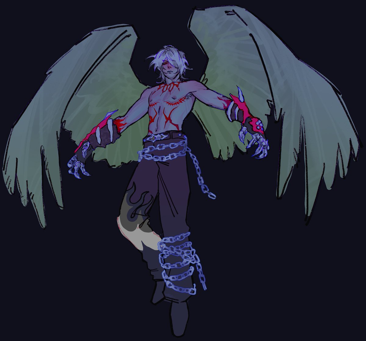 drew masc acheron as devil jin hrmm