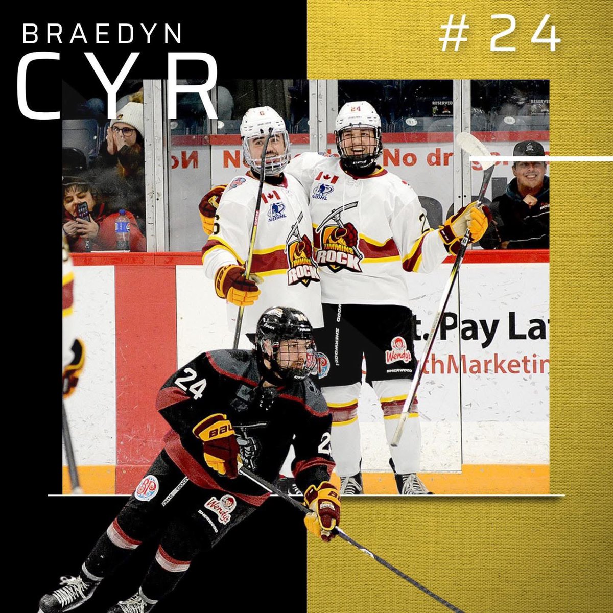 🚨 ROSTER ALERT 🚨

The Rock are thrilled to announce the return of D-Man Braedyn Cyr for the upcoming season! 🧱🔥

Cyr was a force last year, earning 2nd Team All-Star honours in his rookie season. His skill, energy, and leadership made a major impact!
#Timmins #NOJHL