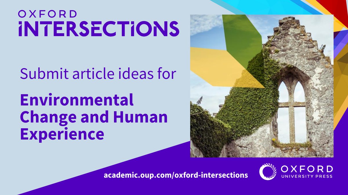 OUPPhilosophy's tweet photo. 📢 Inviting all scholars in environmental studies! Oxford Intersections: Environmental Change and Human Experience seeks article ideas on interdisciplinary human experience in changing environmental contexts.

Find out more: https://t.co/Nq4orb6ytA https://t.co/Upl0ttl16F