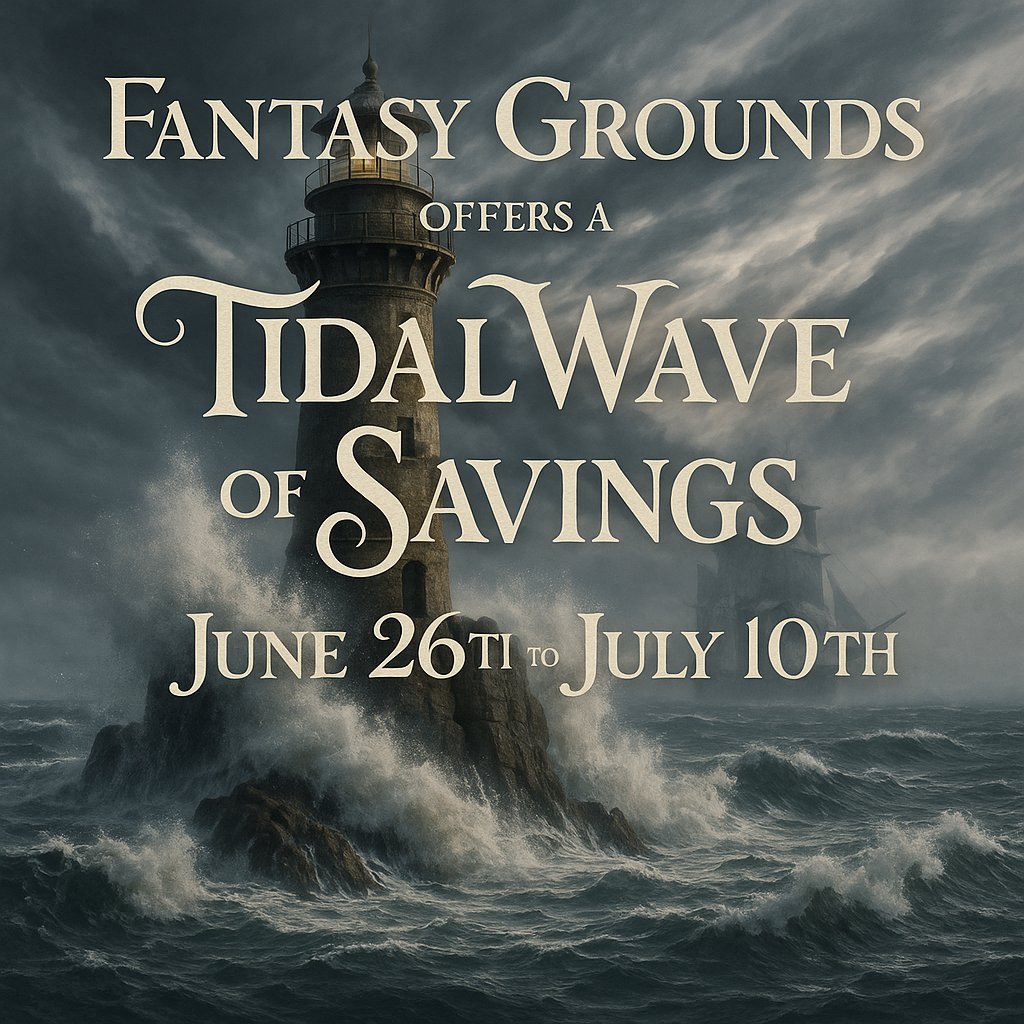 Fantasy Grounds Academy (@fgacommunity) on Twitter photo Embark on a fantasy adventure with <a href="/FantasyGrounds2/">Fantasy Grounds VTT</a> Summer Sale! Battle with pirates, explore various realms, and save on virtual tabletop deals. Visit zurl.co/TJwj0 for more! #FantasyGaming #TabletopRPG #vttrpg #summersale Embark on a fantasy adventure with <a href="/FantasyGrounds2/">Fantasy Grounds VTT</a> Summer Sale! Battle with pirates, explore various realms, and save on virtual tabletop deals. Visit zurl.co/TJwj0 for more! #FantasyGaming #TabletopRPG #vttrpg #summersale