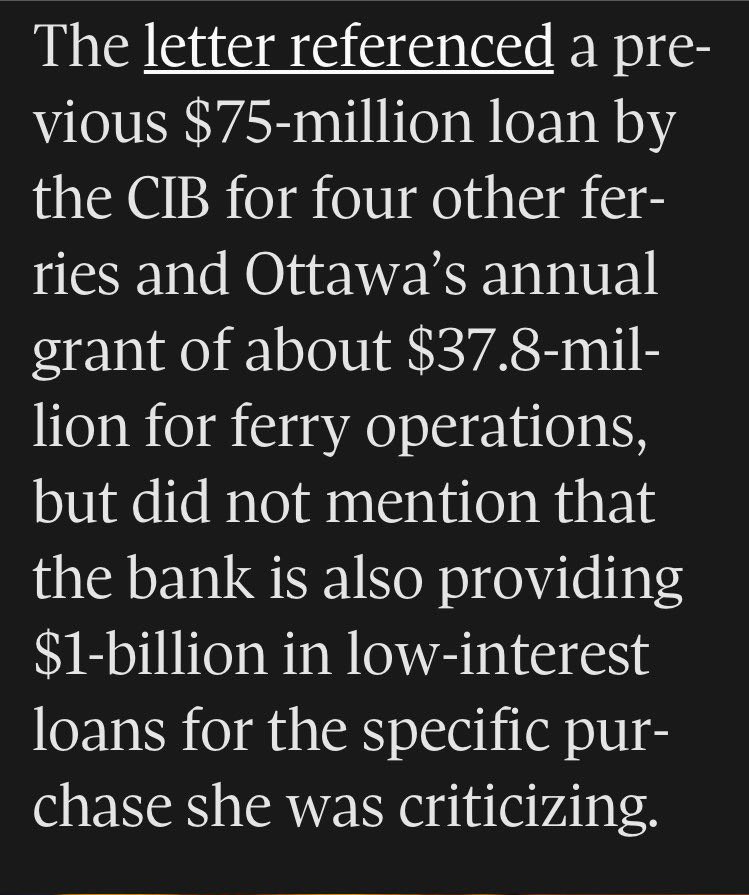 LeslynLewis's tweet image. When Chrystia Freeland slammed the purchase of Chinese-made ships by BC Ferries, she conveniently forgot to mention that her government was providing a billion-dollar loan.
Canadians deserve answers. This must be investigated by Parliamentary Committee.