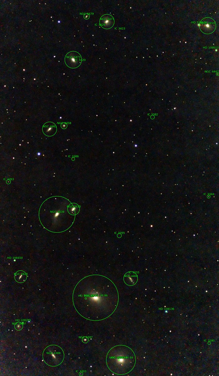 astronomer_g15's tweet image. Markarian&apos;s Chain in Virgo. 11 June 2025 (Full Moon). Seestar S50 Smart Telescope with internal IR Filter. 210 x10s (Integration Time 35 minutes) stacked in Siril App &amp;amp; processed in Graxpert, Cosmic Clarity Suite &amp;amp; ACDSee. Location: Abbottabad, Pakistan.
@smartphone_astr
