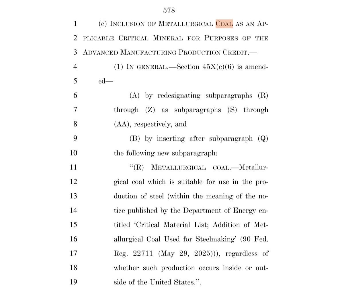 AshleySchapitl's tweet image. Not only does the latest version of the bill crush the growing U.S. solar and wind industries, it creates a new subsidy for COAL. Make America 1850 again.