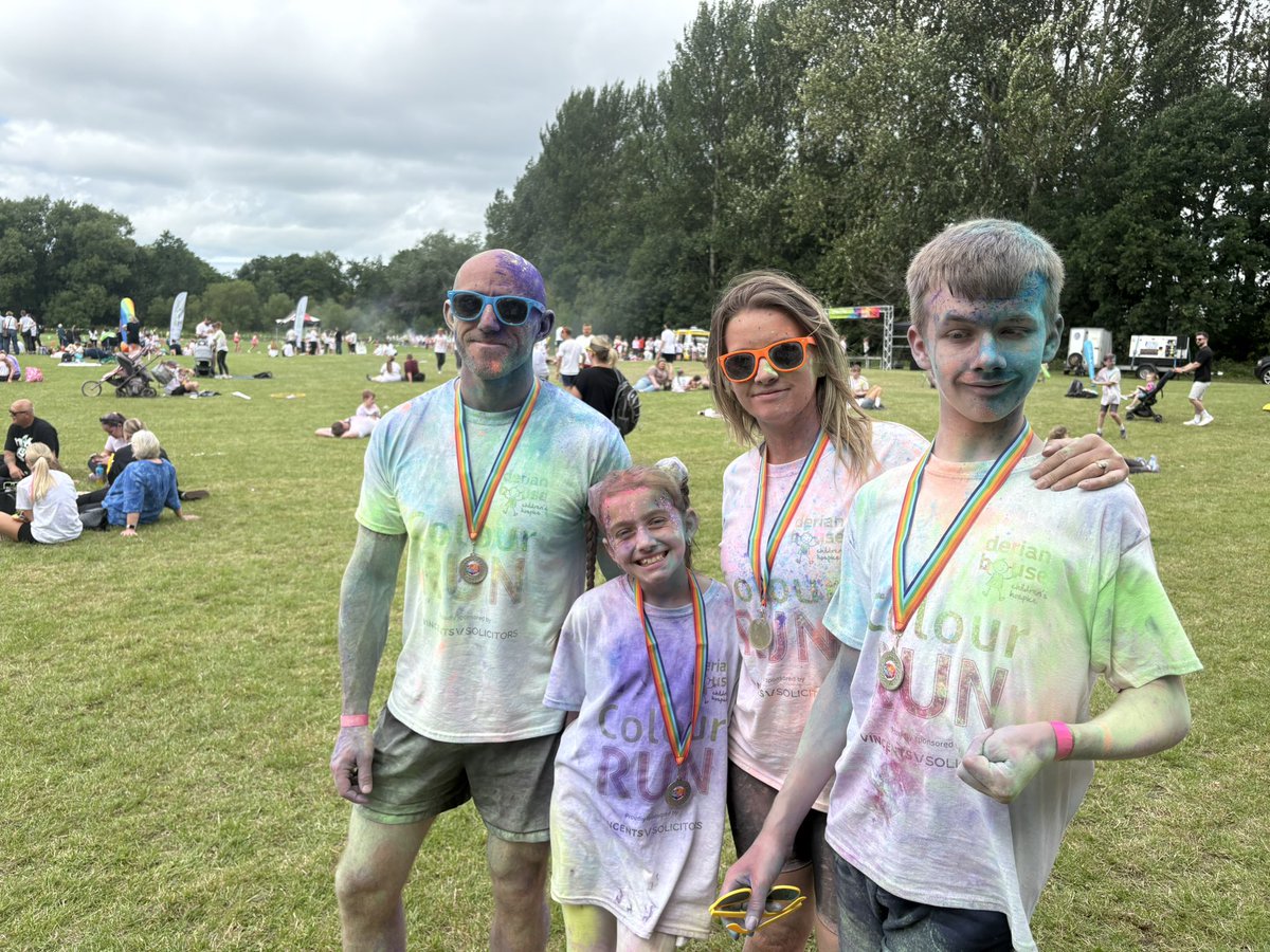 Harry took part in Derian house children’s hospice colour run today 🌈🏃🏻 brilliant event and he did great running! <a href="/StVincentsL12/">St. Vincent's School</a>
