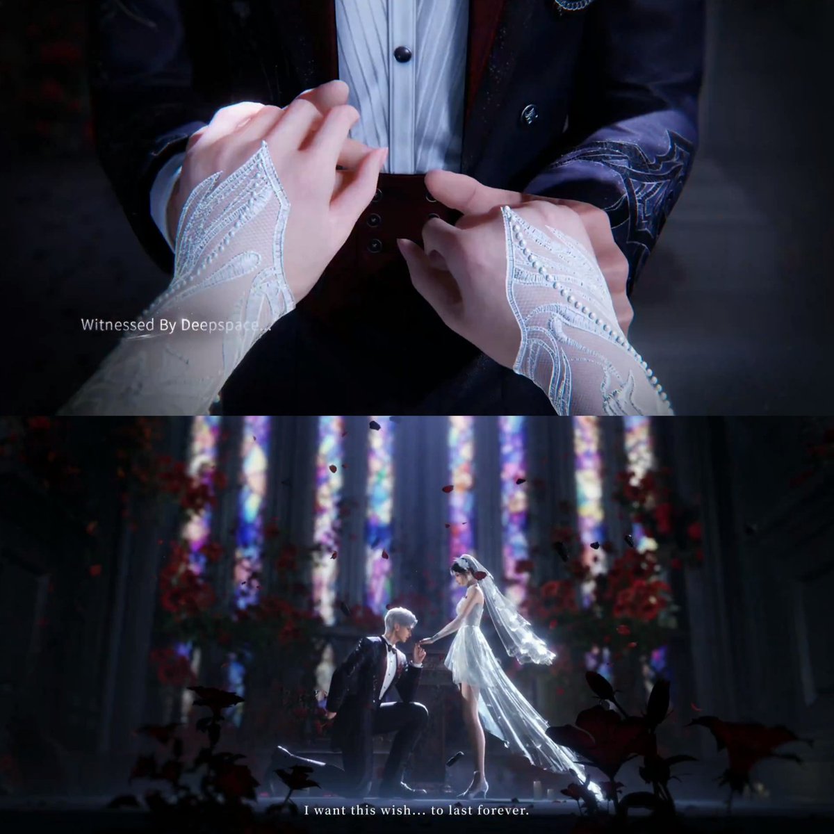 seraphicsylus's tweet photo. –🪶A thread about Sylus holding our both hands and the wedding dress🤍

[For people to understand it better and not to mislead the whole PV] https://t.co/RkDzw3aGL4