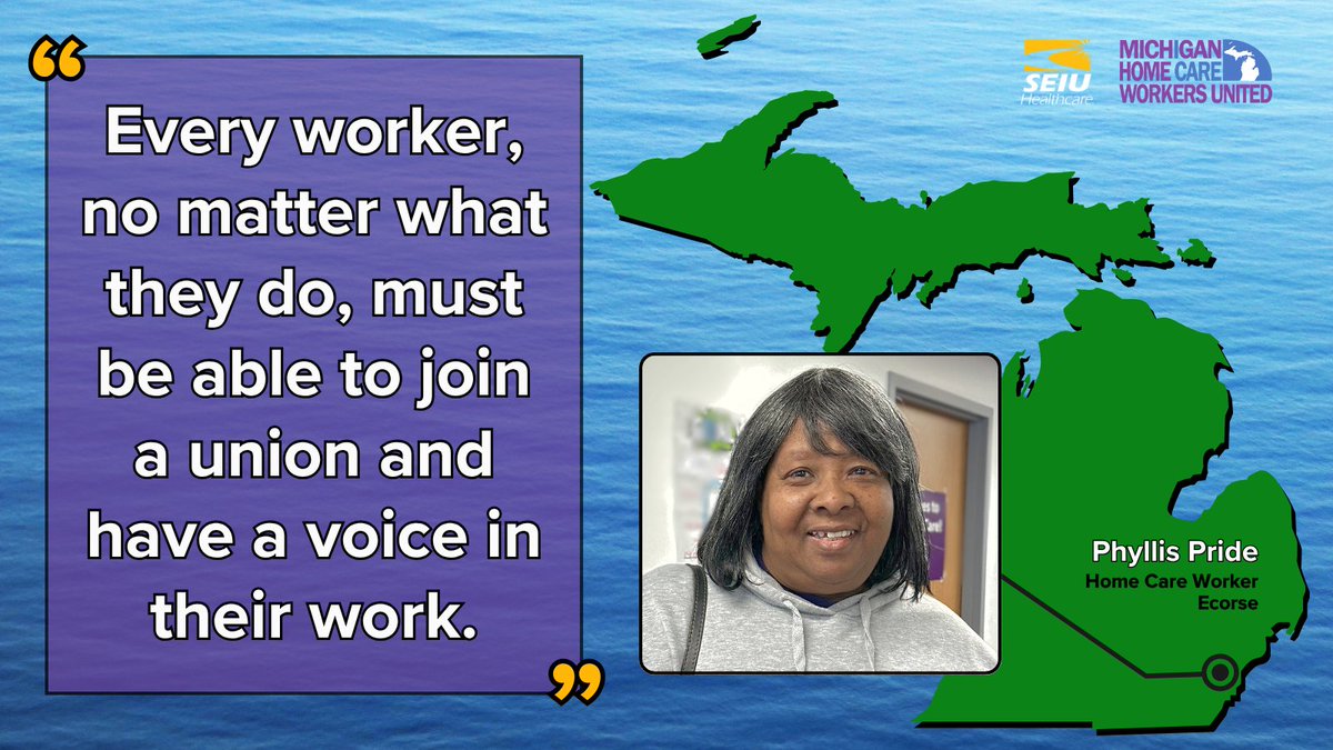 MIHCWUnited's tweet image. Across the country, nearly 800,000 home care workers have come together in @SEIU to form strong unions — and it’s working. They’ve won higher wages, affordable healthcare, paid time off, training and the respect every caregiver deserves. We're ready to do the same in Michigan!