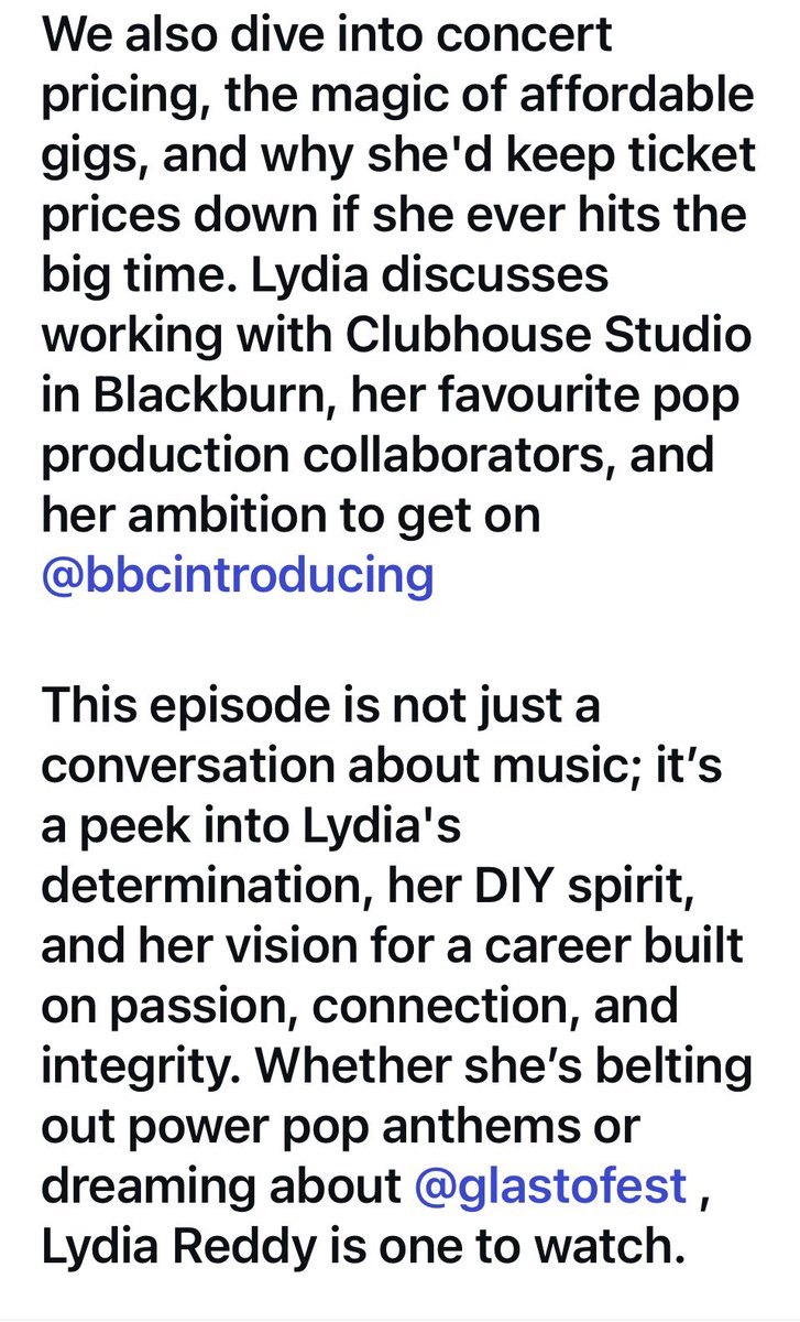 BigG Mgmt and PR Services (@bigg_mgmt_pr) on Twitter photo Another fab interview with Graham <a href="/CoathGraham/">Graham Coath</a> and the talented LYDIA REDDY <a href="/LydiaReddy17/">Lydia</a>
Lydia dreams of supporting:
<a href="/JamesBlunt/">James Blunt</a>
<a href="/lspraggan/">Lucy Spraggan</a>
And getting her music on: <a href="/bbcintroducing/">BBC Music Introducing</a>
<a href="/faycorkin_/">fay 🧚🏼♀️</a>
Watch the full interview here:
youtube.com/live/HgyQm2ZLc… Another fab interview with Graham <a href="/CoathGraham/">Graham Coath</a> and the talented LYDIA REDDY <a href="/LydiaReddy17/">Lydia</a>
Lydia dreams of supporting:
<a href="/JamesBlunt/">James Blunt</a>
<a href="/lspraggan/">Lucy Spraggan</a>
And getting her music on: <a href="/bbcintroducing/">BBC Music Introducing</a>
<a href="/faycorkin_/">fay 🧚🏼♀️</a>
Watch the full interview here:
youtube.com/live/HgyQm2ZLc…