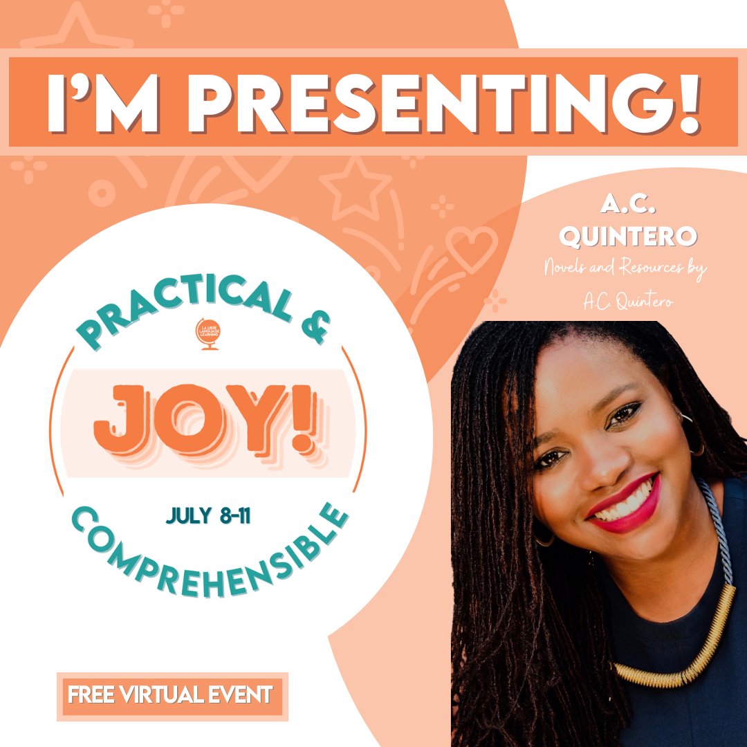 I'm so thrilled to share some exciting news with you! I've been invited to present at Practical &amp; Comprehensible: JOY!, a wonderful FREE online conference for WL  teachers|July 8-11, 2025.
👉 register for your FREE ticket
lalibrelanguagelearning.com/conference