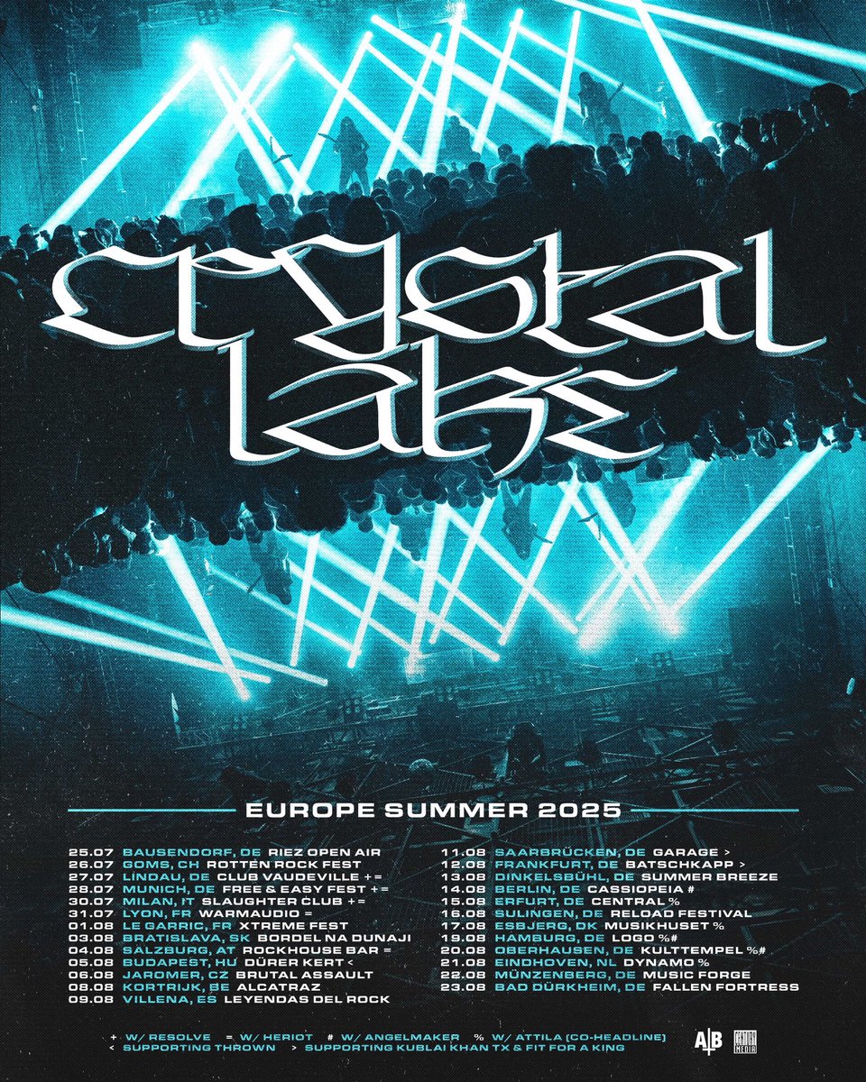 🇪🇺 EU SUMMER 2025 🔥

The full picture is now revealed.

Didn’t make it last time?
Now’s your moment. Don’t sleep on it.

Caught the spring shows?
Summer’s about to outdo it all.

🎫 linktr.ee/crystallaketic…